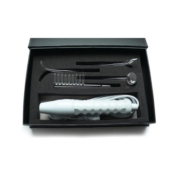 Neon Wand Electrosex Kit - White Handle Red Electrode