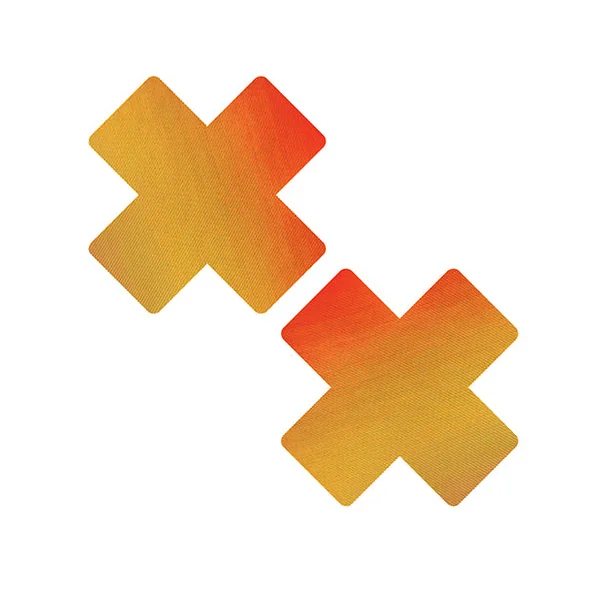 Neva Nude Chameleon Color Changing X Factor Pasties - Orange-yellow