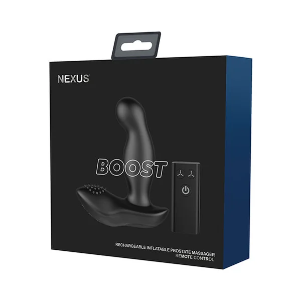 Nexus Boost Prostate Massager W-inflatable Tip - Black