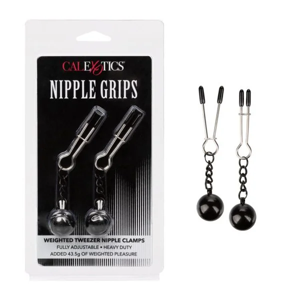 NIPPLE GRIPS WEIGHTED TWEEZER NIPPLE CLAMPS