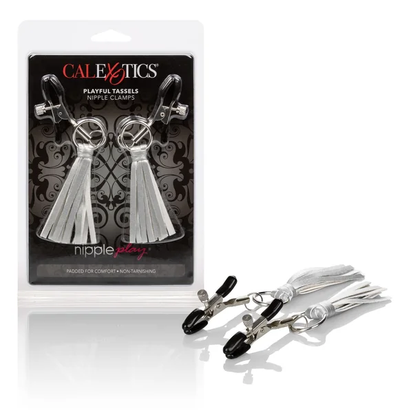 NIPPLE PLAY PLAYFUL TASSELS NIPPLE CLAMPS SILVER
