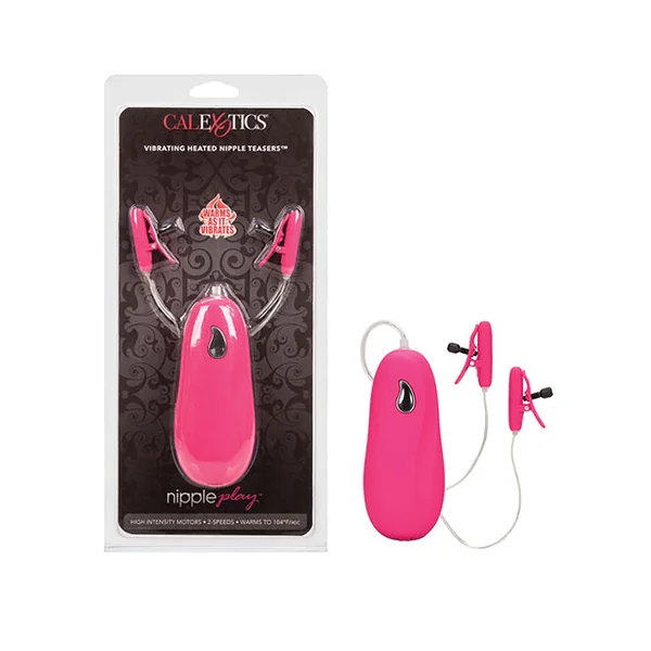 Nipple Play Vibrating Heated Nipple Teasers - Pink