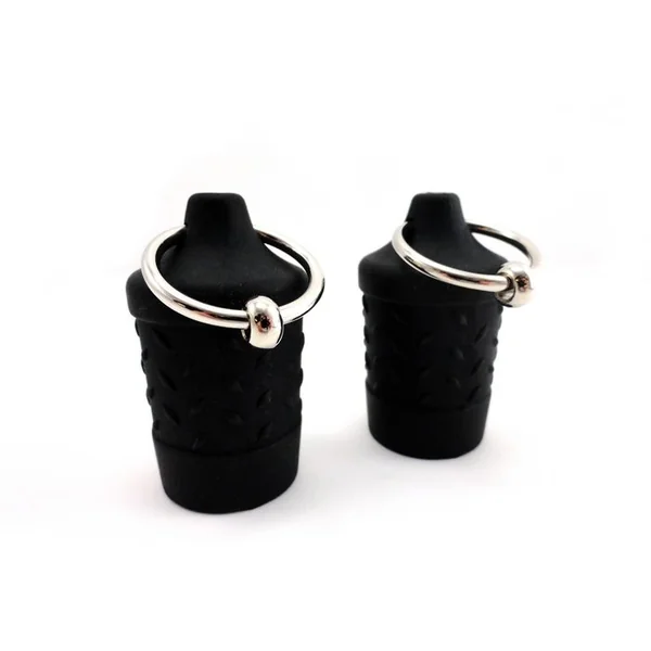 NIPPLE SUCKERS SILICONE W/RING BLACK