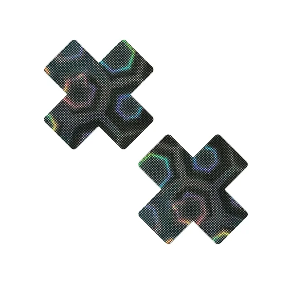 Nipztix Holographic X Factor Pasties-Black