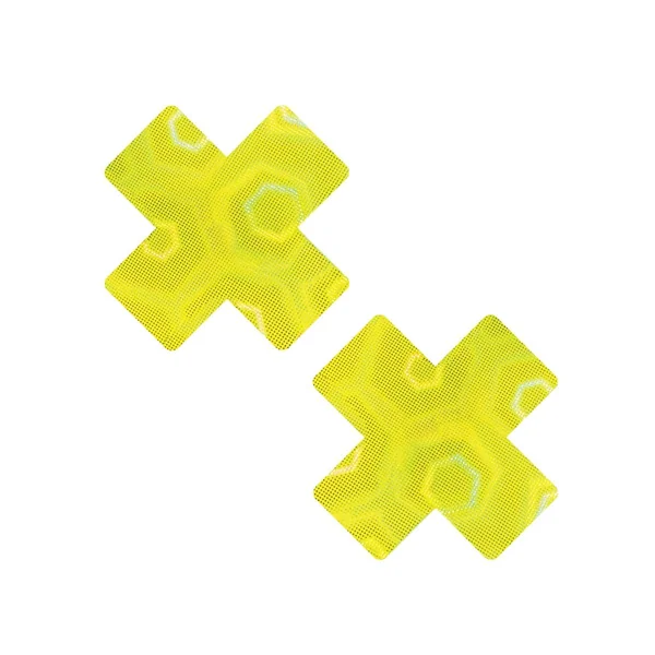 Nipztix Holographic X Factor Pasties-Yellow
