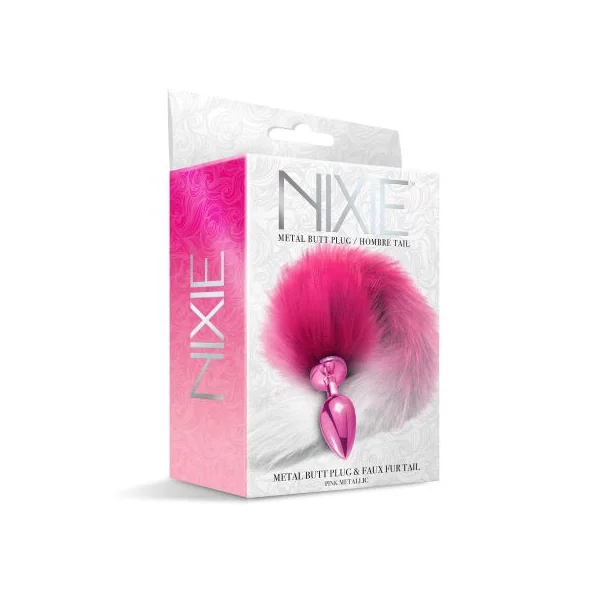NIXIE METAL PLUG W/ OMBRE TAIL MEDIUM PINK METALLIC
