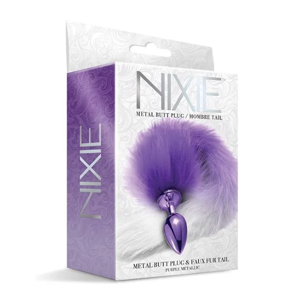 NIXIE METAL PLUG W/ OMBRE TAIL MEDIUM PURPLE METALLIC