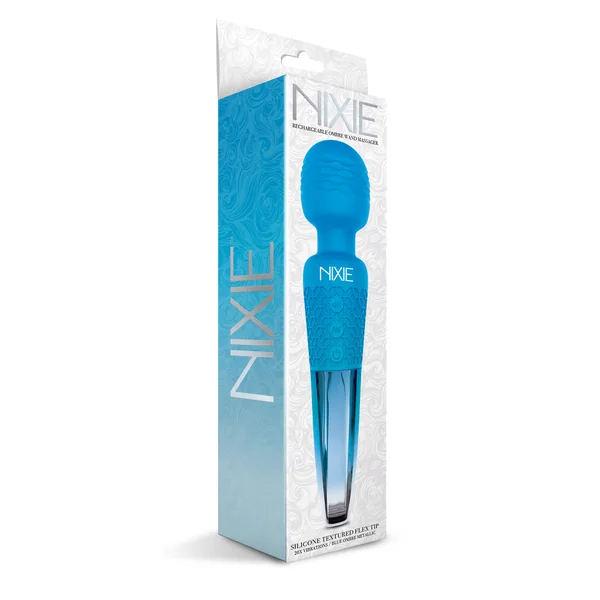 NIXIE WAND MASSAGER BLUE OMBRE METALLIC