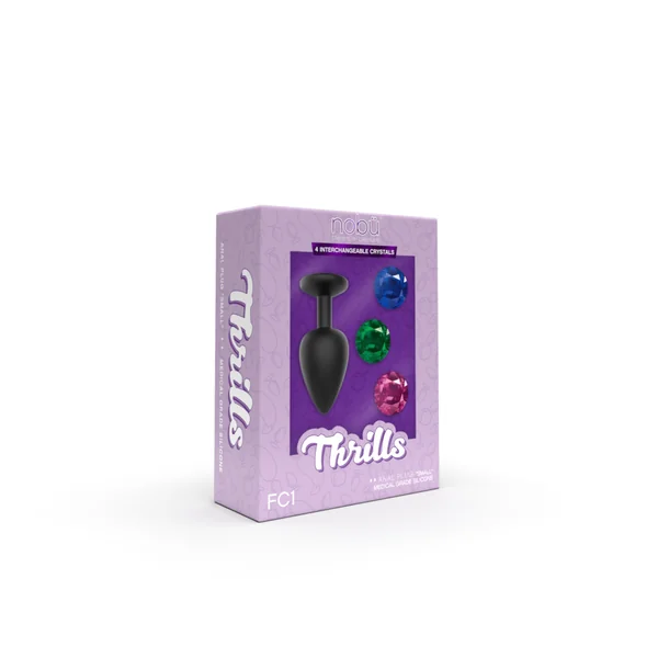 Nobü Thrills – FC1 Small Silicone Plug with Jewels – Black