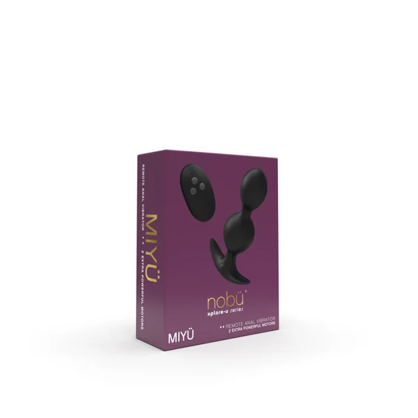 Nobü Xplore-U – Miyü Vibrating Anal Plug with Remote – Black
