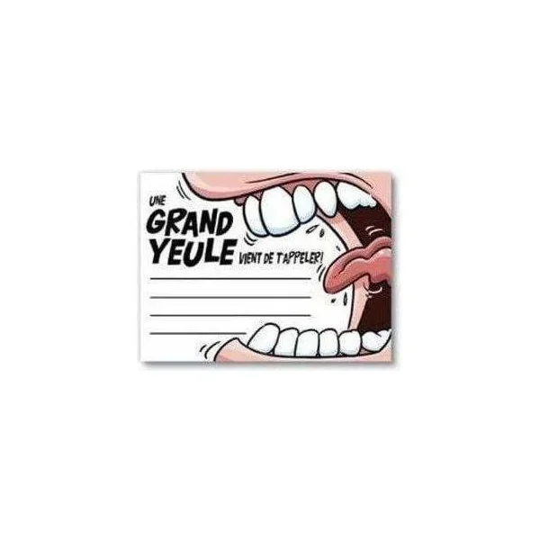 Notepad - Post It - Une grand yeule vien de t'appeler !