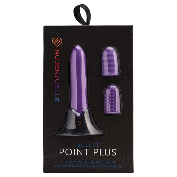 Nu Sensuelle Point Plus Bullet with Textured Sleeves - Purple