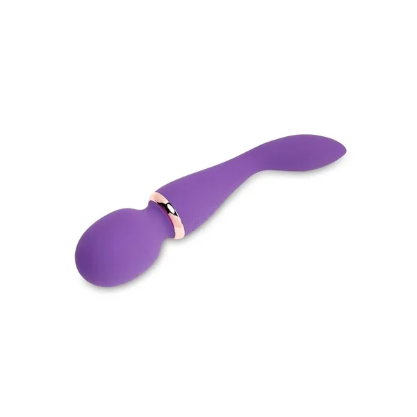 Nu Sensuelle XLR8 Alluvion Silicone Rechargeable Wand Massager – Purple/ Rose Gold