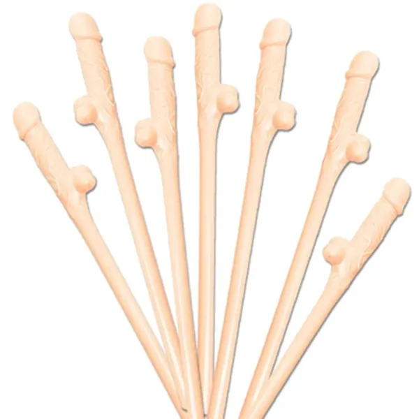 Nude Naughty Hens Party Penis Shaped Drinking Straws – Bachelorette & Hen Party Supplies & Decorations