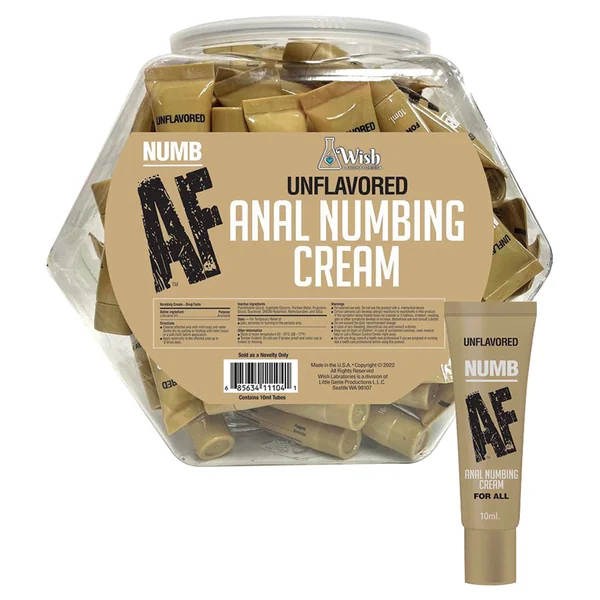 Numb AF Anal Numbing Gel - Unflavored 10ml (65 Pack)