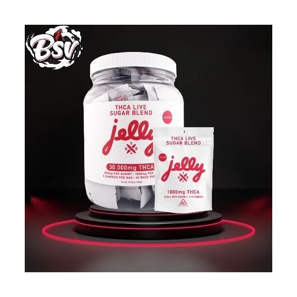 NYB Jelly Live Sugar Gummies 30ct Jar Georgia Peach
