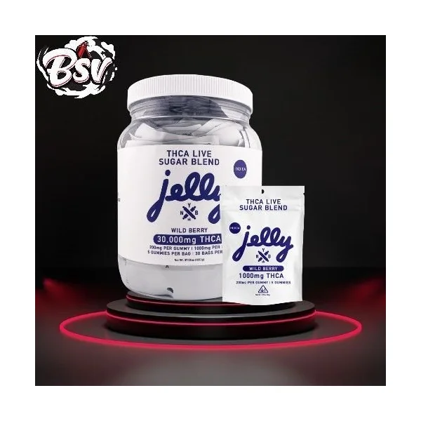 NYB Jelly Live Sugar Gummies 30ct Jar Wild Berry