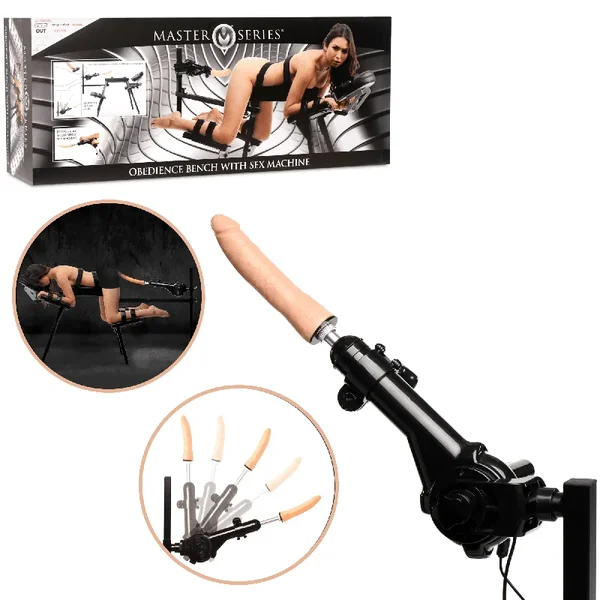 Obedience Heavy Duty Bench With Multi-speed Adjustable Sex Machine and Silicone Dildo