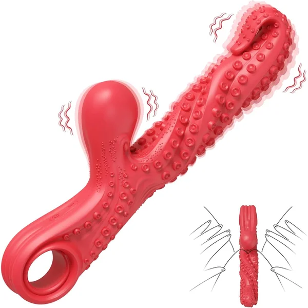 Octopus Tentacle Vibrating G-Spot Vibrator With Pull Ring