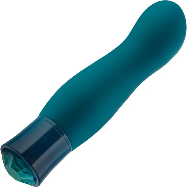Oh My Gem Fierce Rechargeable Silicone Warming G-Spot Vibrator By Blush - Blue Topaz