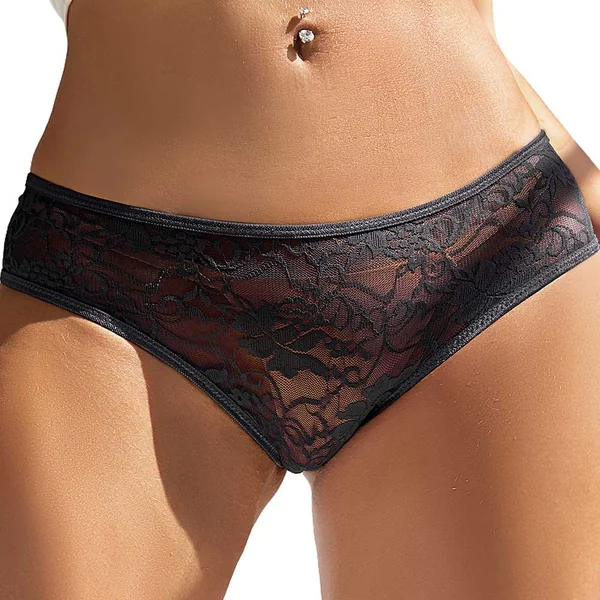 Oh Yeah Crotchless Sheer Layered Lace Panty