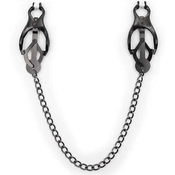 OHMAMA FETISH - JAPANESE NIPPLE Clamps WITH BLACK CHAIN