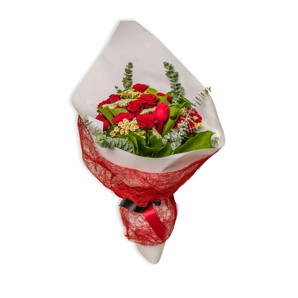 One Dozen Red Roses Bouquet & Rose Toy