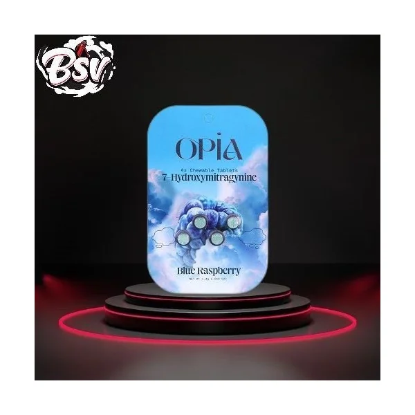 Opia 4ct 7-Hydroxymitragynine 30mg Tablets Blue Raspberry 120mg