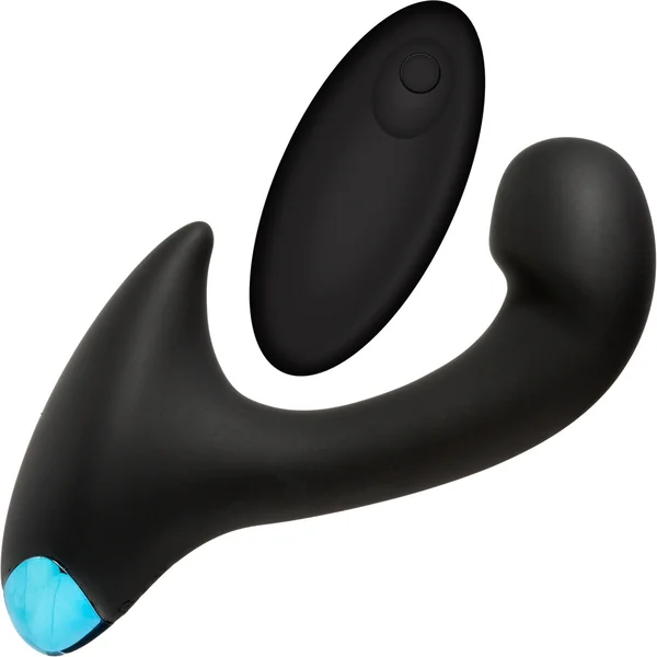 OptiMALE Vibrating P-Curve With Wireless Remote Silicone Prostate Massager By Doc Johnson