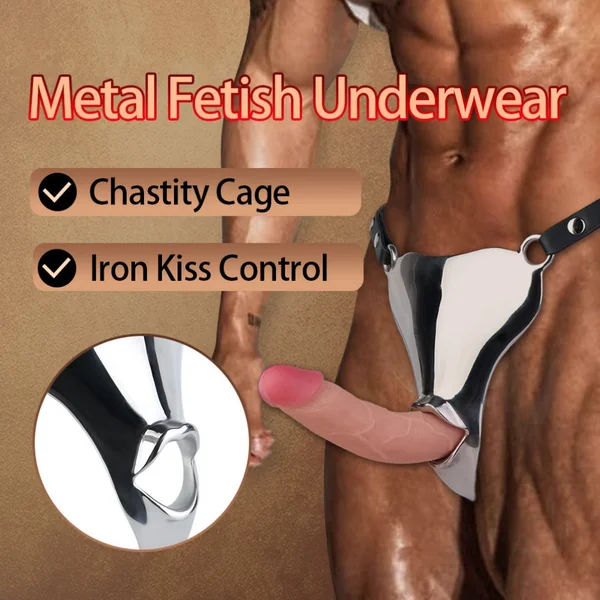 Oral Fantasy Strap-on G-string – Male Chastity Stainless Steel BDSM Toys