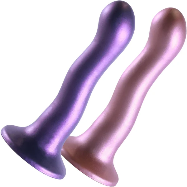 Ouch! 7" Ultra Soft Silicone Curvy Suction Cup G-Spot Dildo