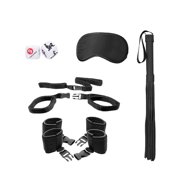 Ouch! Black and White Bed Post Bindings Restraint Kit