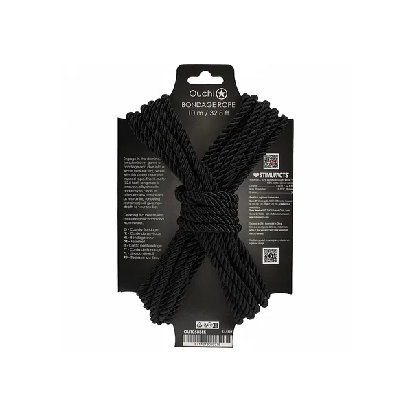 OUCH! BONDAGE ROPE 10 METERS BLACK
