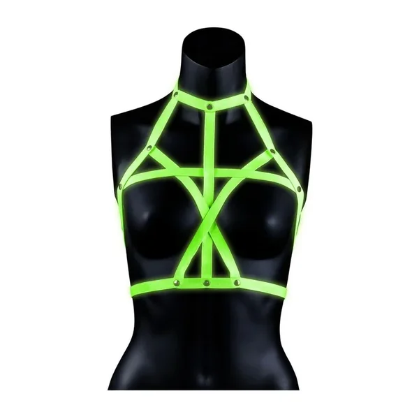 Ouch! Bra Harness Glow in the Dark Large/XLarge – Green