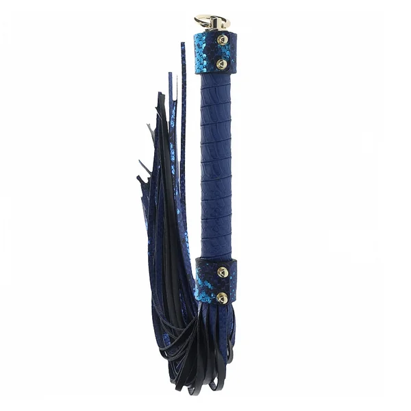 Ouch! Florence Holographic Snake Print Faux Leather Flogger
