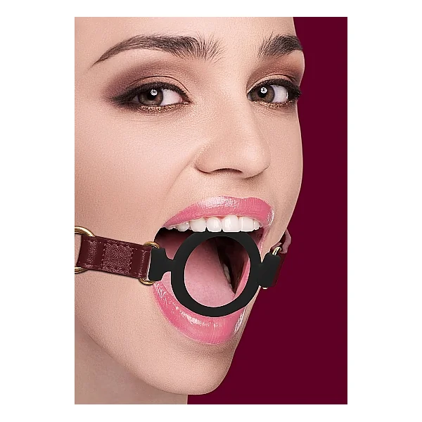 OUCH HALO SILICONE RING GAG BURGUNDY