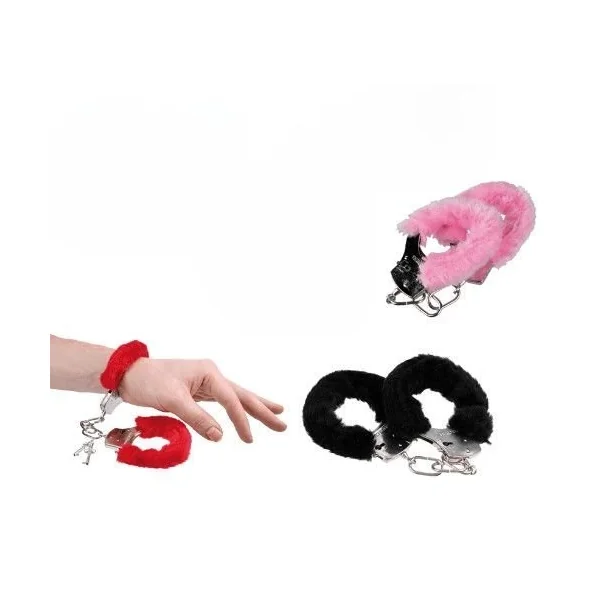 Ouch! Heavy Duty Fluffy Handcuffs Black