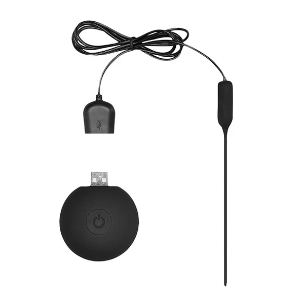 Ouch! Urethral Sounding Silicone Rechargeable and Remote Controlled Vibrating Plug