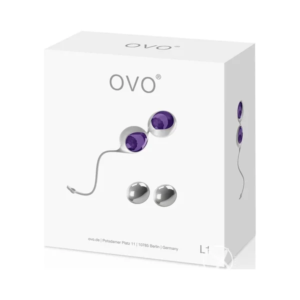Ovo L1 Silicone Love Ben Wa Balls Waterproof White And Lilac