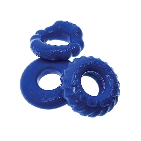 Oxballs Bonemaker 3 Pack Cockring Kit – Pool Blue