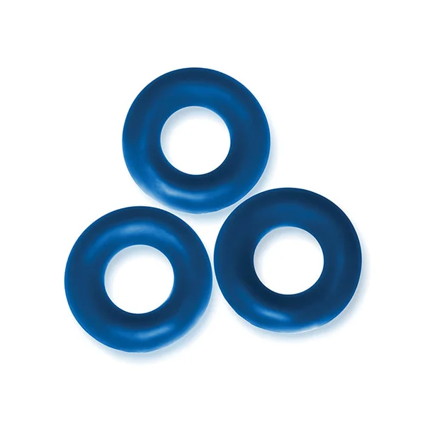 Oxballs Fat Willy 3 Pack Jumbo Cock Rings - Space Blue