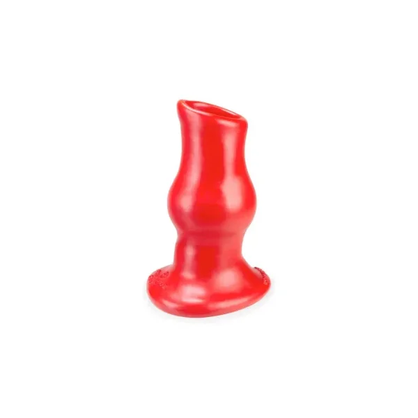 OxBalls Pig Hole Deep-2, Hollow Plug, Medium, Red