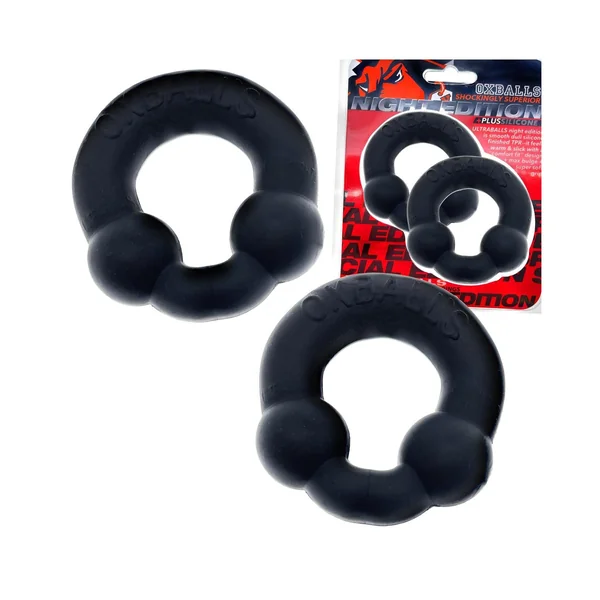 Oxballs ULTRABALLS 2-pack NIGHT EDITION cockrings PLUS+silicone