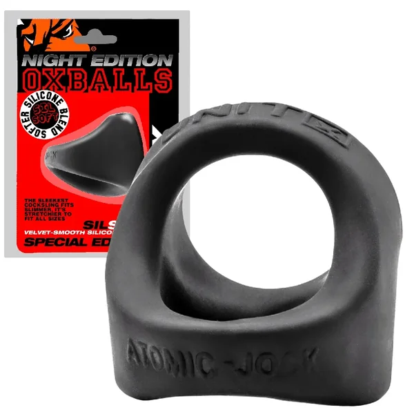 Oxballs Unit-X Stretch Non-Vibrating Penis Ring with Extended Ball Stretcher Night Ed
