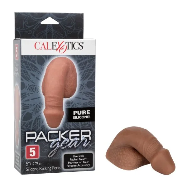 Packer Gear – 5″ Silicone Packing Penis – Brown