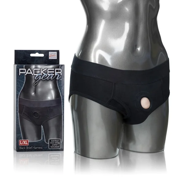 PACKER GEAR BLACK BRIEF HARNESS L/XL
