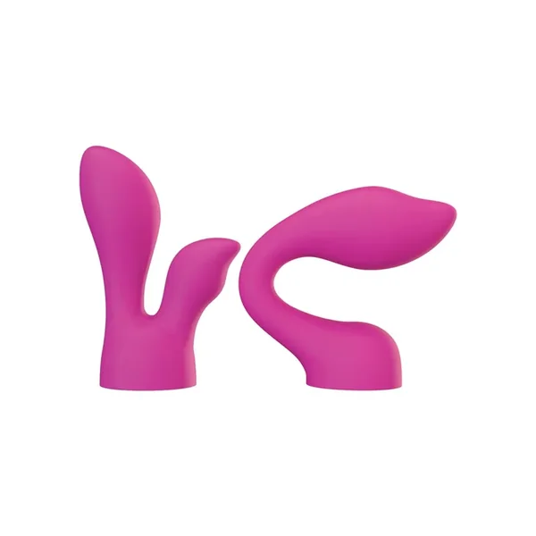 Palm Sensual Silicone Massager Heads Pink 2 Each Per Pack