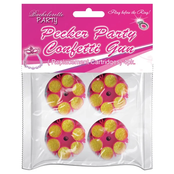 Party Pecker Confetti Refill Cartridge - Pack Of 4
