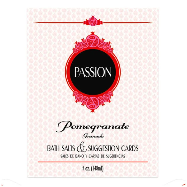Passion bath salts and suggestion letters