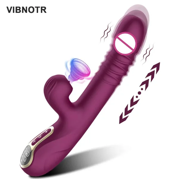 PASSION PULSE Rabbit Pushing Vibrator: Clit Sucker & G-Spot Stimulator